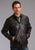 Stetson Mens Black Leather Smooth Bomber Jacket
