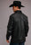 Stetson Mens Black Leather Western Shirt Jacket