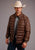 Stetson Mens Brown Leather Puffy Body Jacket