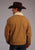 Stetson Mens Vintage Tan Leather Western Shearling Jacket