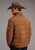 Stetson Mens Caramel Leather Suede Puffy Jacket