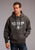 Stetson Mens Charcoal Grey Cotton Blend Bison Hoodie