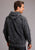 Stetson Mens Washed Black Cotton Blend Eagle and Star Hoodie