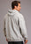 Stetson Mens Grey Cotton Blend Navy Logo Hoodie