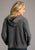 Stetson Womens Charcoal 100% Cotton Twill Ties Hoodie