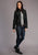 Stetson Womens Black Leather Smooth Pockets Jacket