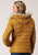 Stetson Womens Yellow Leather Quilted Hooded Jacket