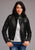 Stetson Womens Black Lamb Leather Military Button Jacket