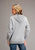 Stetson Womens Grey Cotton Blend USA Sunburst Hoodie