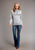 Stetson Womens Grey Cotton Blend Star In The Middle Hoodie