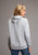 Stetson Womens Grey Cotton Blend Star In The Middle Hoodie