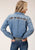 Stetson Womens Denim Denim Fold Down Stand Collar Jacket