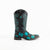 Ferrini Mens Black/Turquoise Leather Patchwork S-Toe Cowboy Boots
