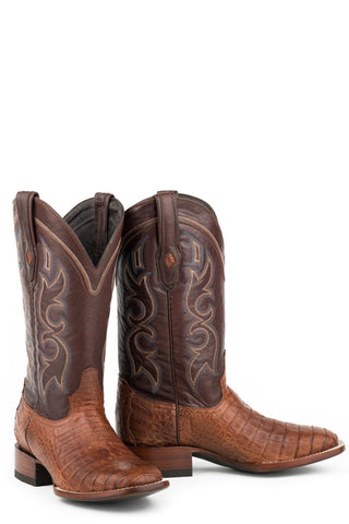 Stetson Mens Brandy Caiman Branson 13In Belly Cowboy Boots