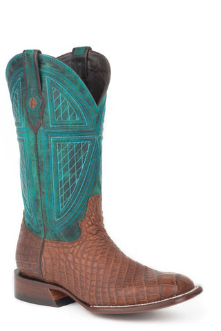 Stetson Mens Brown Alligator Big Horn Cowboy Boots