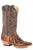 Stetson Tooled Mens Brown Leather Wicks Cowboy Boots