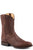 Stetson Mens Cognac Leather Rancher Zip Cowboy Boots