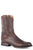 Stetson Mens Brown Leather Rancher Zip Cowboy Boots