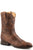 Stetson Mens Cognac Leather Rancher Zip 10In Cowboy Boots