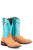 Stetson Womens Tan/Turquoise Leather 11In Jbs Cowboy Boots