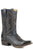 Stetson Womens Black Leather Tate 10In Eagle Cowboy Boots