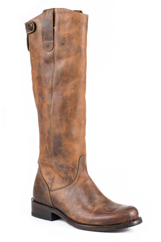 Stetson Womens Burnished Brown Leather Dover 16In Fashion Boots