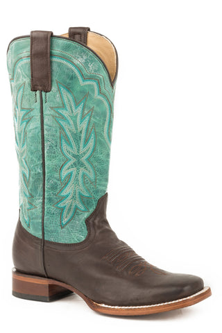 Stetson Womens Chocolate Leather Jessica 11In Cowboy Boots