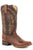 Stetson Womens Brown Leather Jessica Embroidered Cowboy Boots