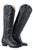 Stetson Womens Black Leather 18in Smooth Class Cowboy Boots