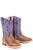 Tin Haul Starlight Girls Toddler Purple/Brown Leather Cowboy Boots