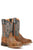 Tin Haul Boys Kids Tan/Grey Leather Keep Me In Stitches Cowboy Boots