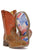 Tin Haul Boys Kids Tan/Orange Leather Crossed Bald Eagle Cowboy Boots