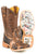 Tin Haul Mens Brown Leather The Gambler Cowboy Boots