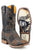 Tin Haul Mens Black/Brown Leather No BullSht Cowboy Boots