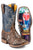 Tin Haul Mens Navy/Brown Leather Country Sound Cowboy Boots