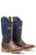 Tin Haul Mens Sanded Blue Leather Ichtusacross Cowboy Boots