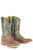 Tin Haul Womens Brown/Tq Leather Ban-Dan-Uh Cowboy Boots