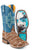 Tin Haul Womens Tan/Royal Blue Leather Hands Off Cowboy Boots