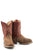 Tin Haul Youth Boys Red/Brown Leather 3D Illusion Cattle Cowboy Boots