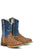 Tin Haul Boys Youth Brown/Blue Leather Grill Master Junior Cowboy Boots