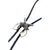Rockmount Silver Faux Leather Six Shooter Pistols Bolo Tie OS