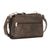American West Hitchin Post Charcoal Leather Texas Two Step Crossbody Bag