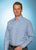 Ely & Walker Mens Solid Light Blue Western Shirt L/S Poly/Cotton Tall