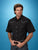 Ely & Walker Mens Solid Black Western Shirt S/S Poly/Cotton