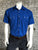 Rockmount Mens Blue Polyester Western Snap UV S/S Shirt
