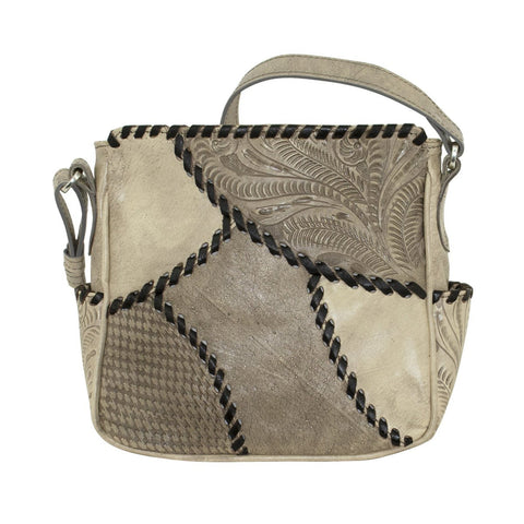 American West Gypsy Patch Sand Leather All-Access Crossbody Bag