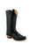 Old West Black Womens Leather 12in Cowboy Boots