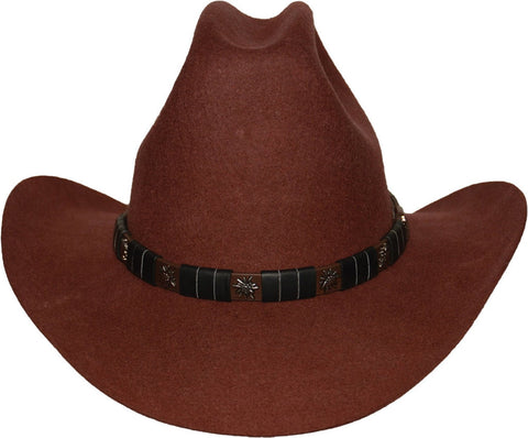 Rockmount Unisex Rust 100% Wool Cattleman Western Cowboy Hat