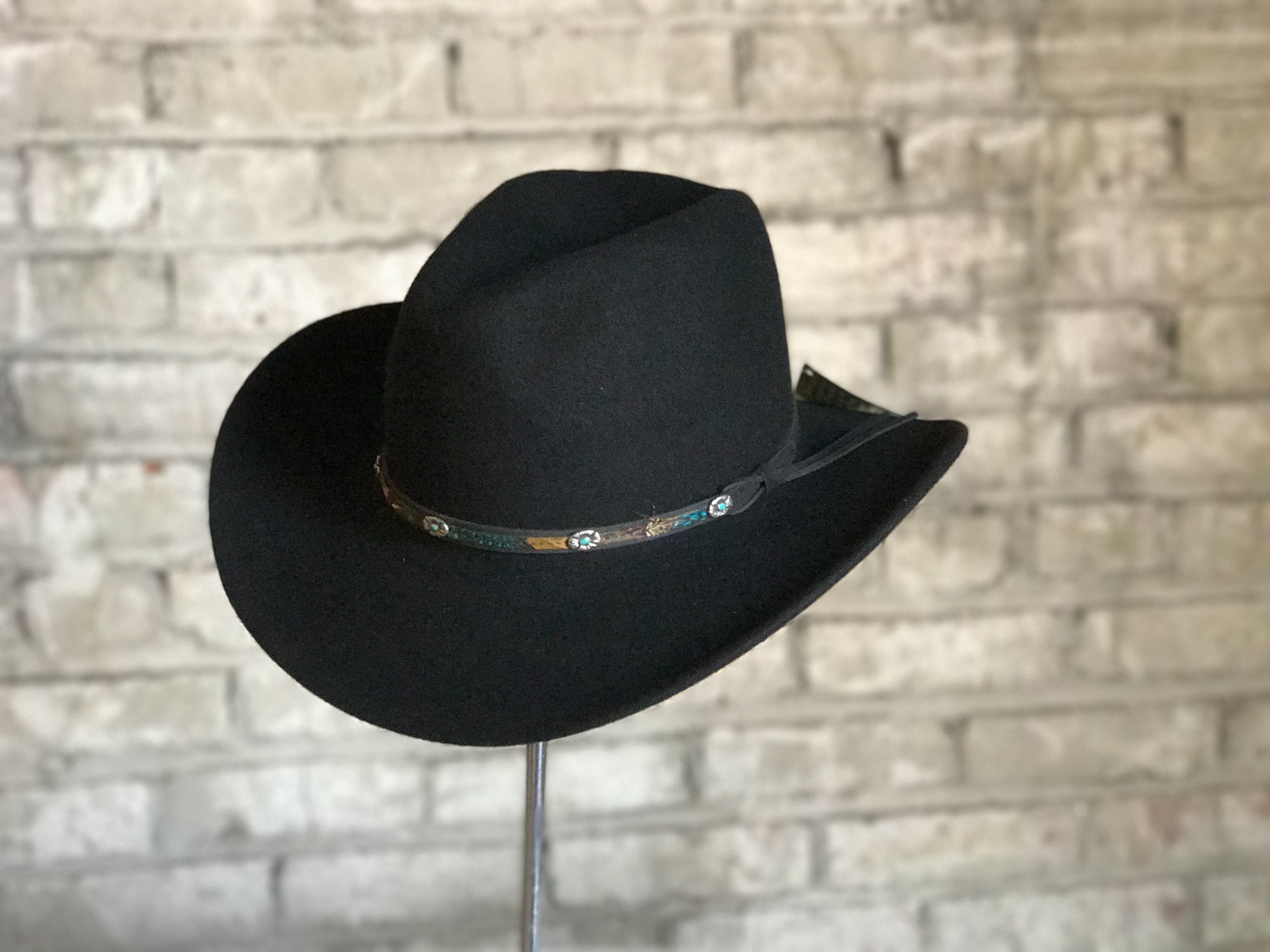 Rockmount Mens Black Felt Denver Cowboy Crushable Hat The Western Company