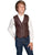 Scully Leather Kids Boys Brown Lamb Western Vest